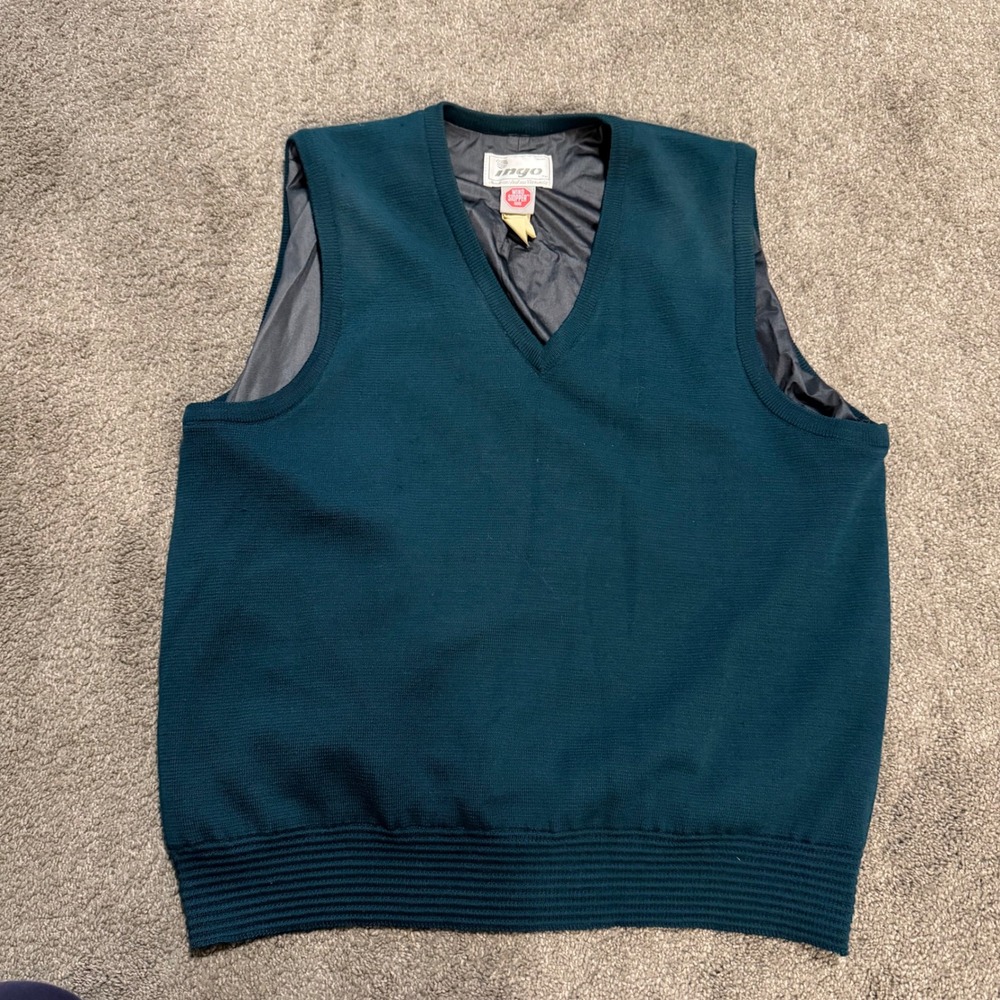 INGO Gore Windstopper Vest Mens Medium Wool Blend‎ Sleeveless Sweater